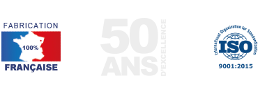Footer Fabrication française 50 ans excellence iso 2015 1 - Centrale d'aspiration multi-matériaux